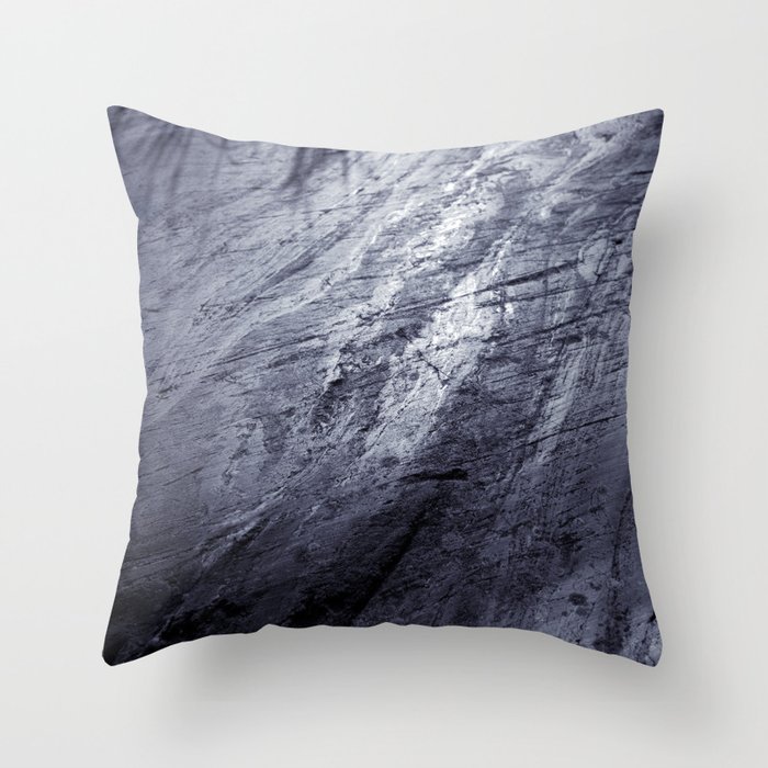 Ice age, silver Throw Pillow