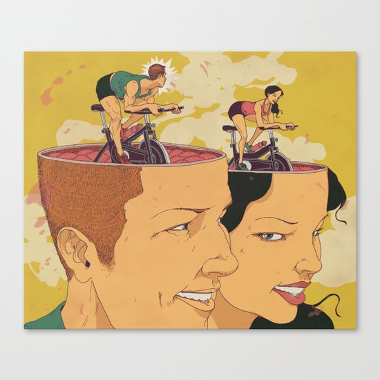 Fitness Man and Woman Canvas Print