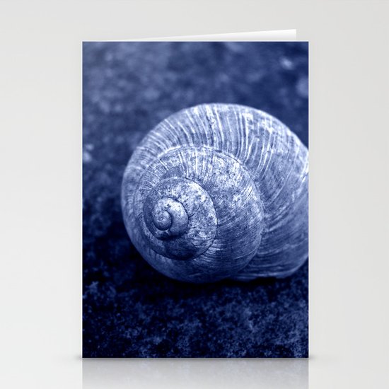 blue snail shell Stationery Cards