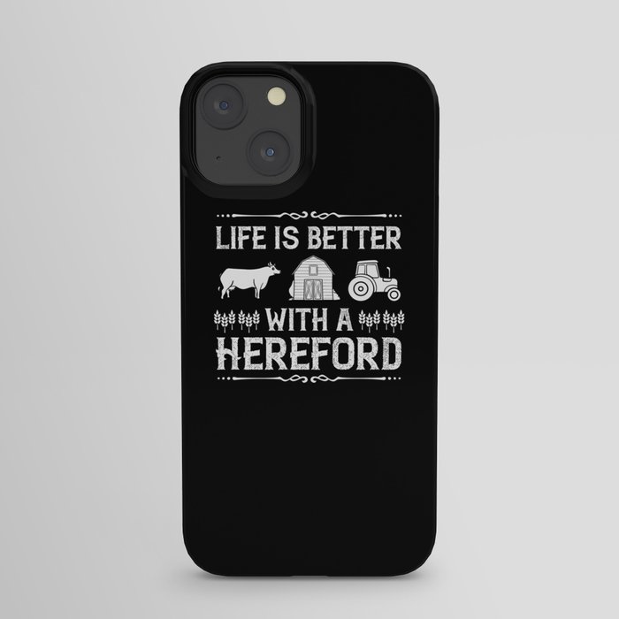 Hereford Cow Cattle Bull Beef Farm iPhone Case