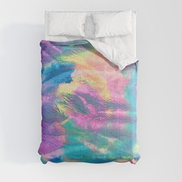 Rainbow Tie Dye Abstract Painting Comforter