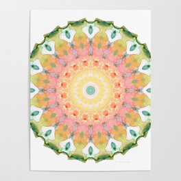 Soft Vibrant Healing Mandala Art by Sharon Cummings Poster