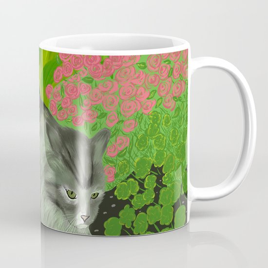 Cat In The Garden Coffee Mug