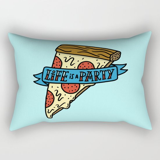 Life is a Pizza Party Rectangular Pillow