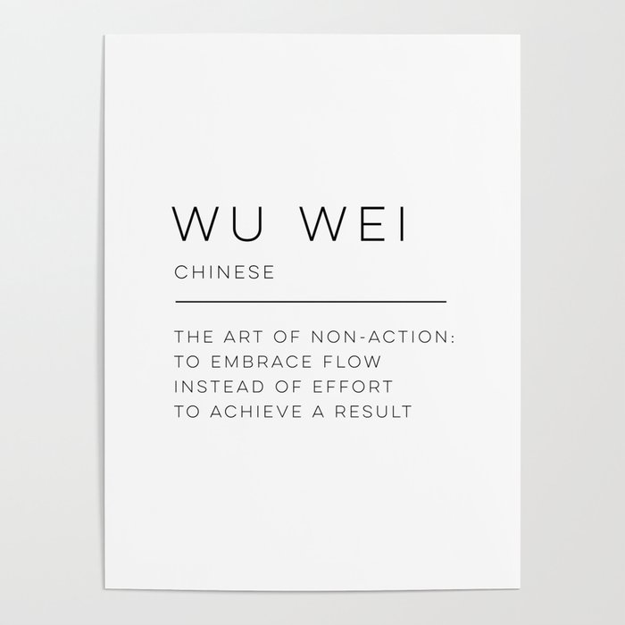Wu Wei Definition Poster