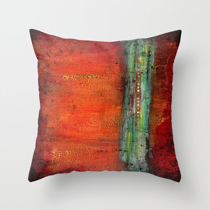 Abstract Copper Throw Pillow