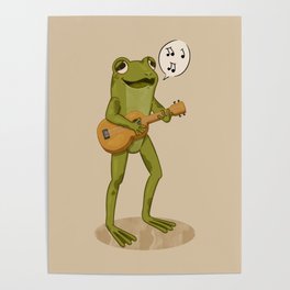 Tacky Singing Frog Poster