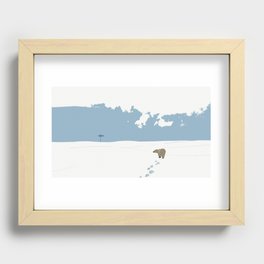 Meanwhile, in Antarctica Recessed Framed Print