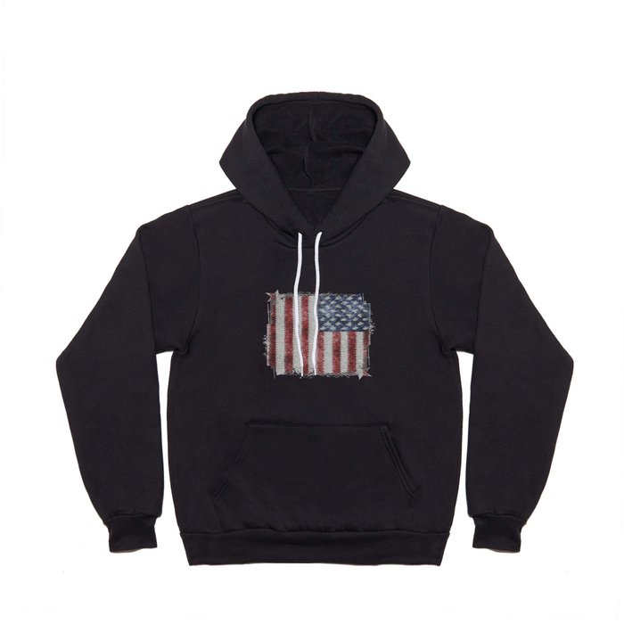 Knitted Stars And Stripes American Flag Hoody