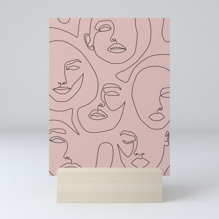 Blush Faces Mini Art Print