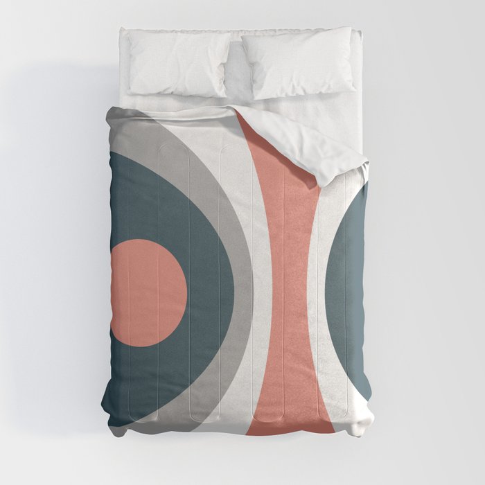 Colorful geometric composition - pink Comforter