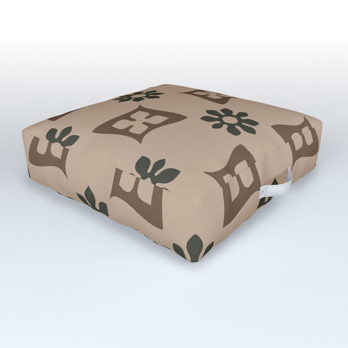 Brown Nature Pattern Outdoor Floor Cushion