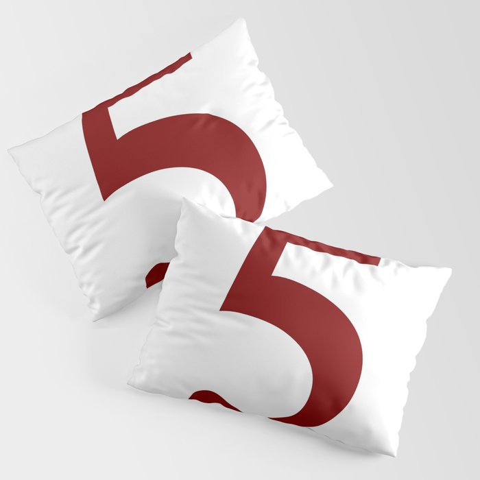 5 (BROWNISH & WHITE NUMBERS) Pillow Sham