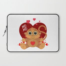 Valentine's Day Monkey Laptop Sleeve