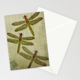 Vintage Botanical Dragonfly Stationary Card Stationery Cards