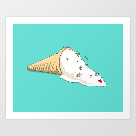 Ant Ski Art Print