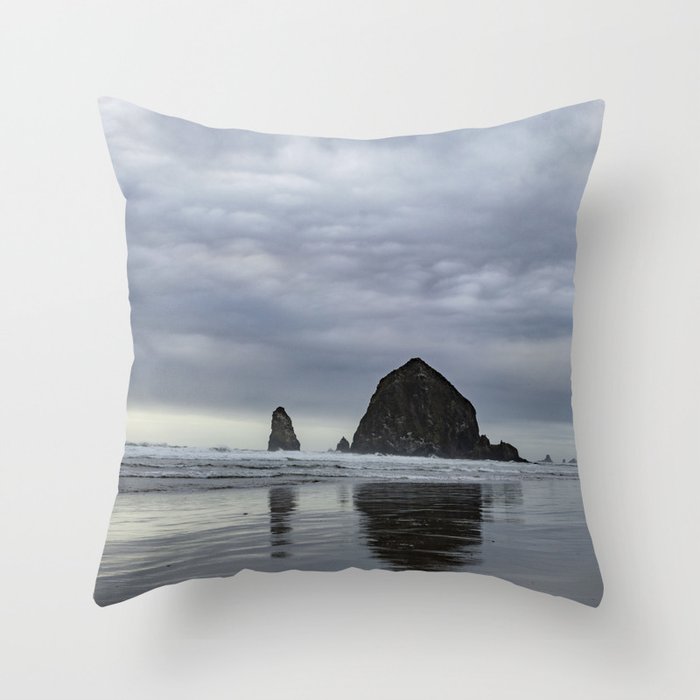 Reflections on the Beach Throw Pillow