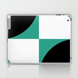 Abstract geometry in teal Laptop Skin