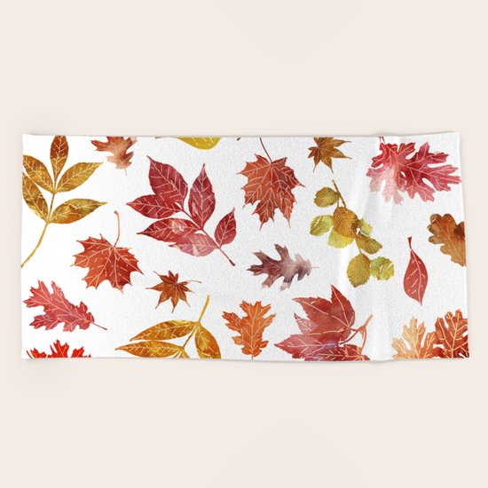 Hot Leaves Beach Towel