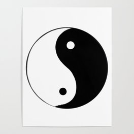 Yin and Yang BW Poster
