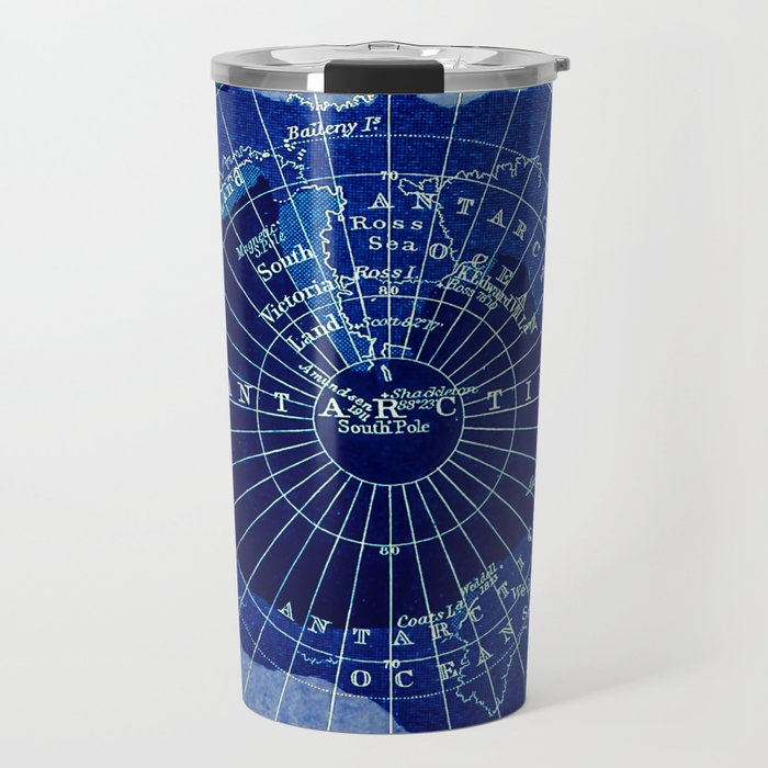 South Pole Neon Map Travel Mug
