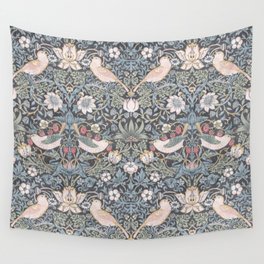William Morris Strawberry Thief Ink Wall Tapestry