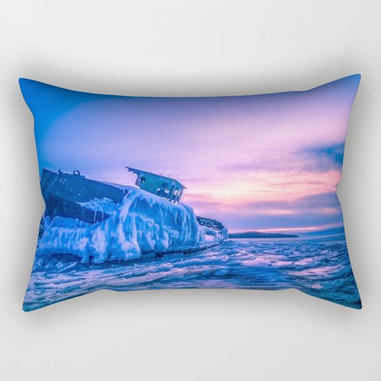 Frozen boat Rectangular Pillow
