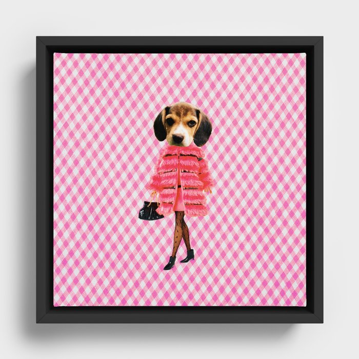 Puppy Person Framed Canvas