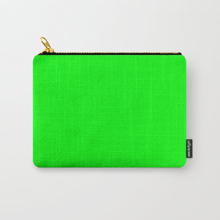Solid Bright Green Neon Color Carry-All Pouch
