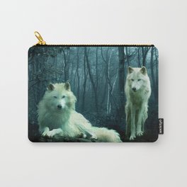 Wolves Carry-All Pouch | Digital, Animal, Painting 