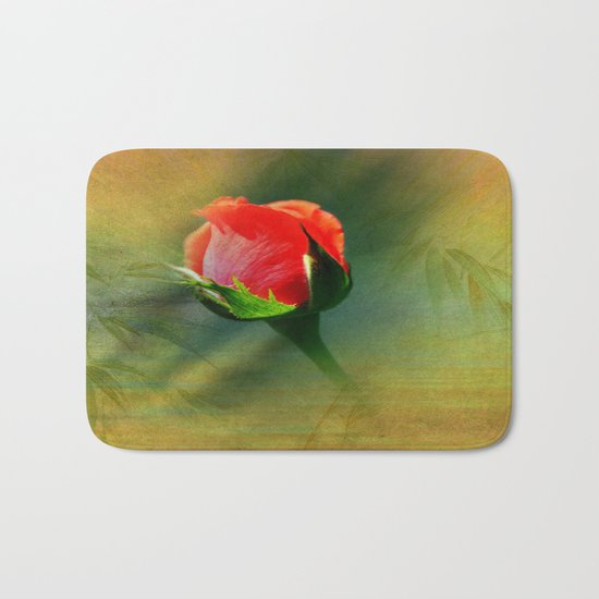 Vintage Rose Bud Bath Mat