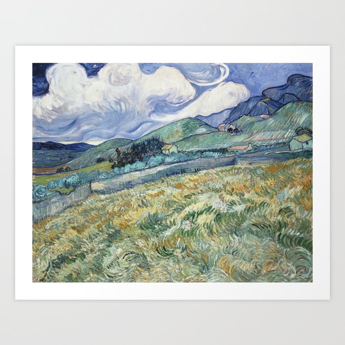 Vincent Van Gogh Landscape from Saint Remy 1889 Art Print