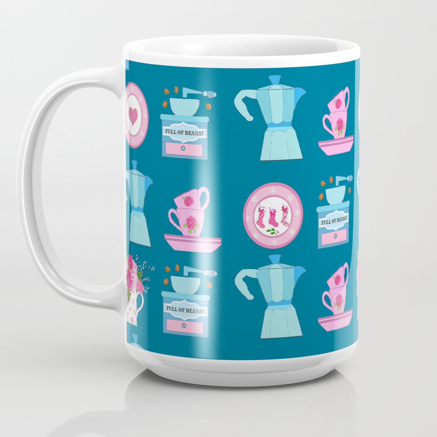 Coffee Christmas Espresso Moka Coffee Pot Tea Cups Coffee