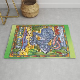 Colorful Jack Rabbit Rug