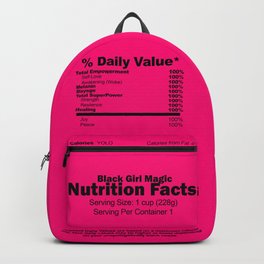 Black Girl Magic Nutrition Facts Backpack | Graphicdesign, Blackgirl, Black, Magic, Nutrition, Digital, Typography, Blackgirlmagic 