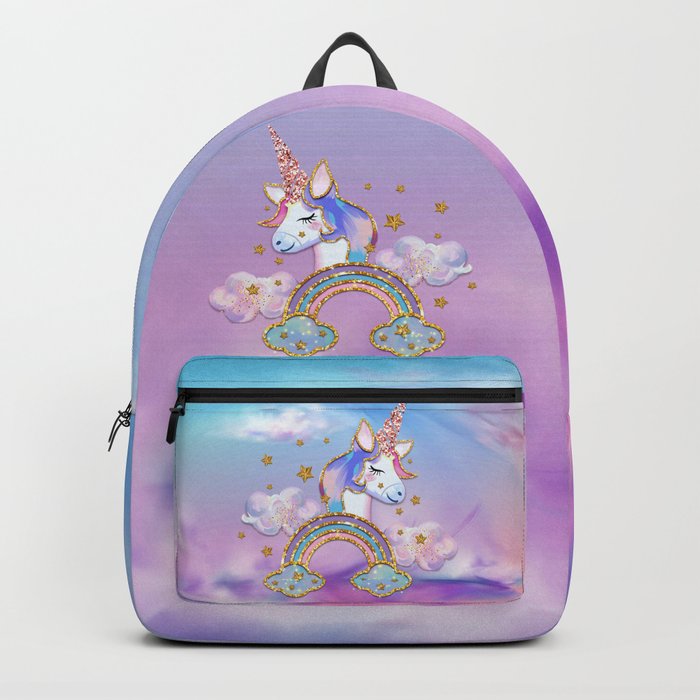 Unicorn and rainbow backpack 2025