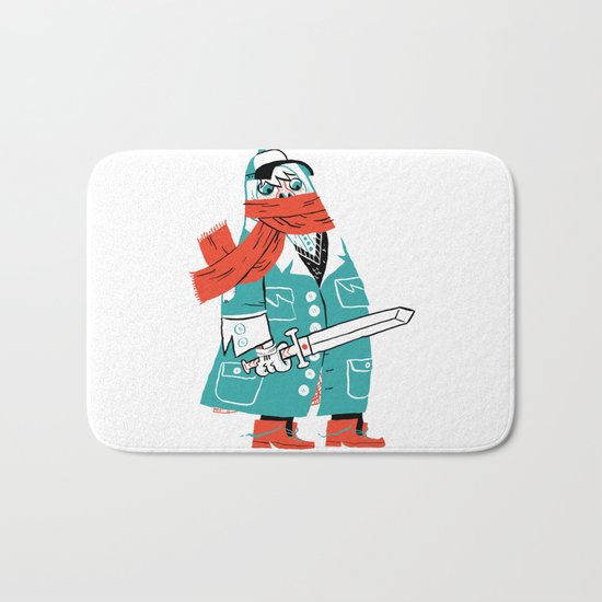 Creepy Scarf Guy Bath Mat