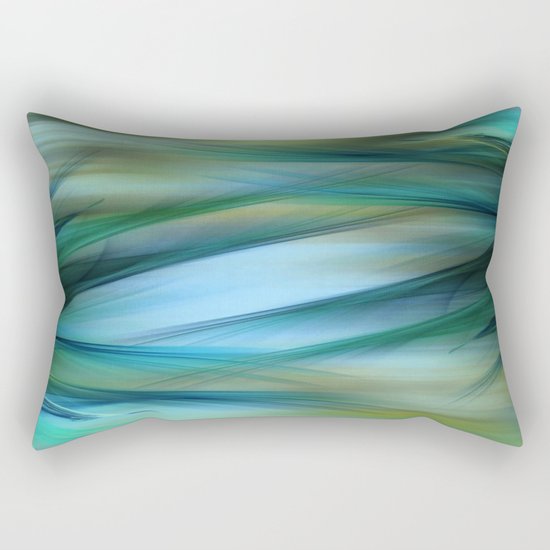 Soft Feathered Lights Abstract Rectangular Pillow
