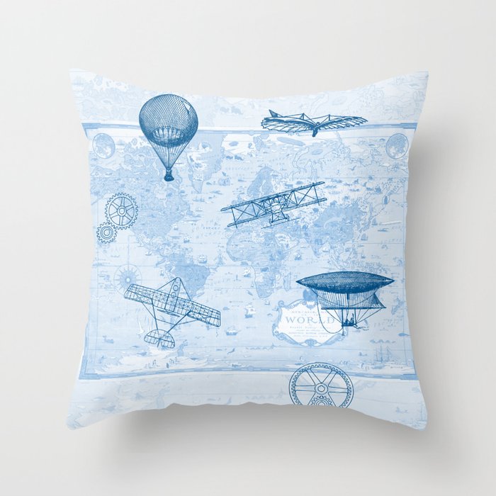 A Brief History of Flight Throw Pillow