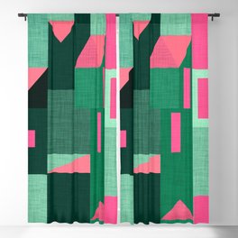 Green Klee houses Blackout Curtain