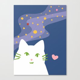 Milky Cat Canvas Print
