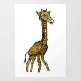 The Hinged Giraffe Art Print