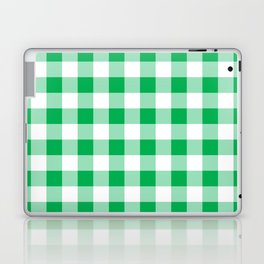 Classic Check - emerald green Laptop Skin