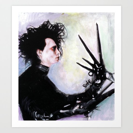 Edward Scissorhands: The story of an uncommonly gentle man. Art Print