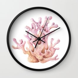 Coral | Watercolor Wall Clock