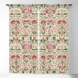 William Morris Vintage Lodden Rose Pink Thyme Green Floral Pattern Blackout Curtain