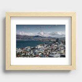 Reykjavík On High Recessed Framed Print