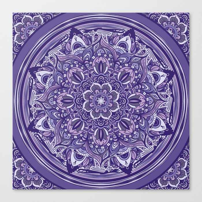Great Purple Mandala Canvas Print
