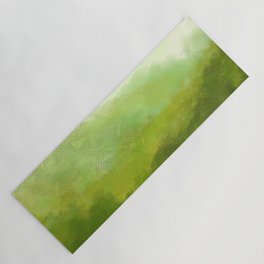Painted Dream mist over dusk on green & gold Yoga Mat
