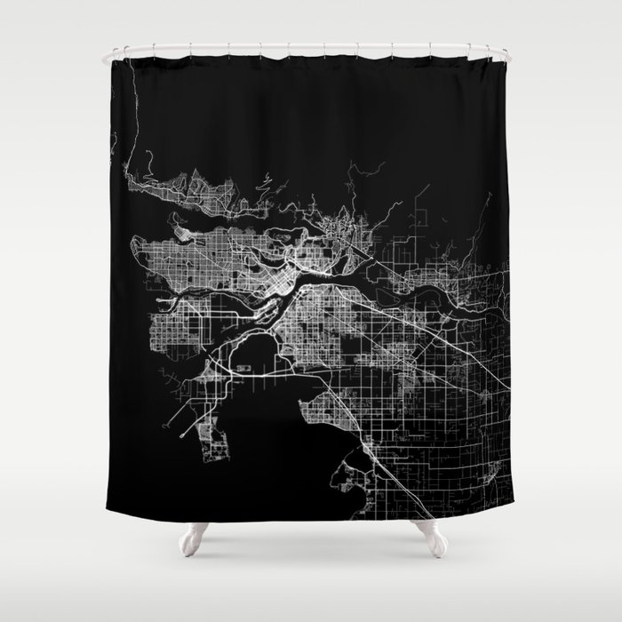 Vancouver Map Canada Shower Curtain By Linelinelines Society6